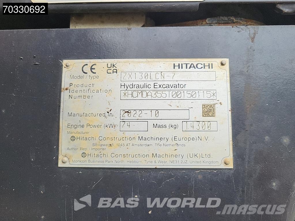 Hitachi ZX130 LCN -7 2 Buckets Εκσκαφείς με ερπύστριες
