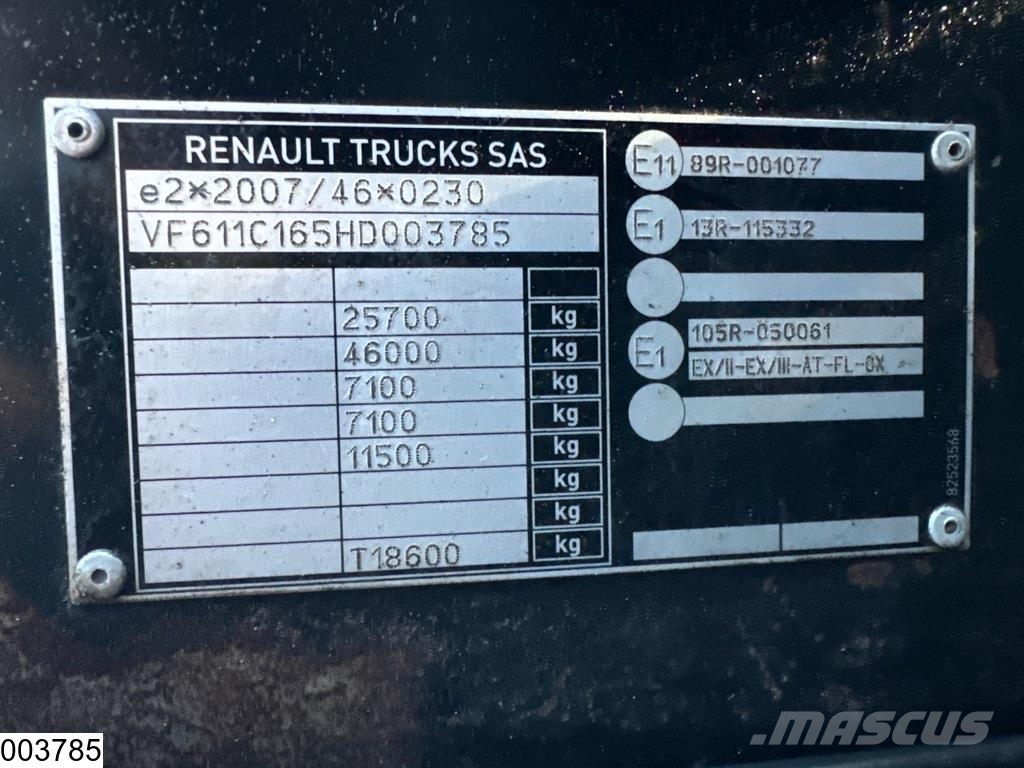 Renault T 460 6x2, EURO 6, ADR, PTO, Hydraulic وحدات الجر
