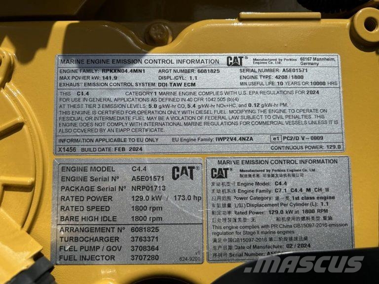 CAT C4.4 Maritiem hulpmotoren