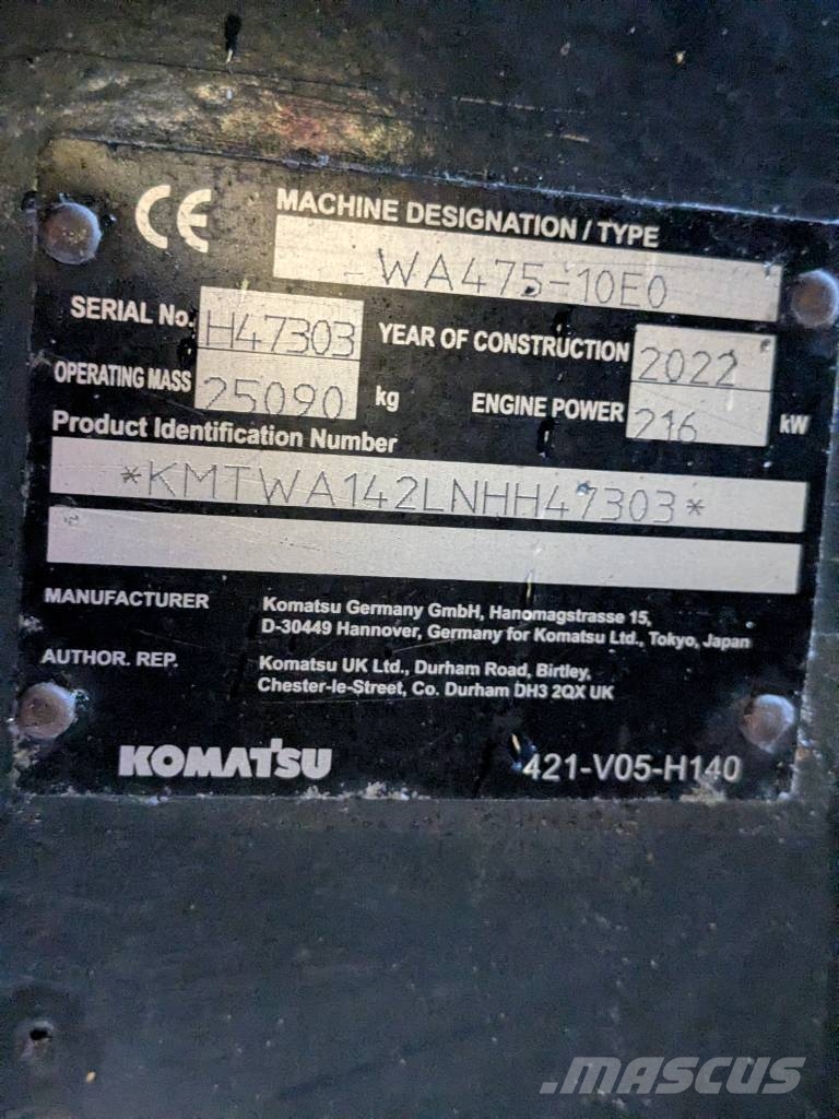 Komatsu WA 475-10E0 Фронтальні навантажувачі