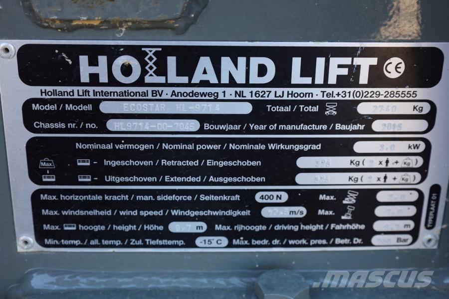 Holland Lift Ecostar HL-9714 Electric, 12m Working Height, 325k Nůžková zvedací plošina