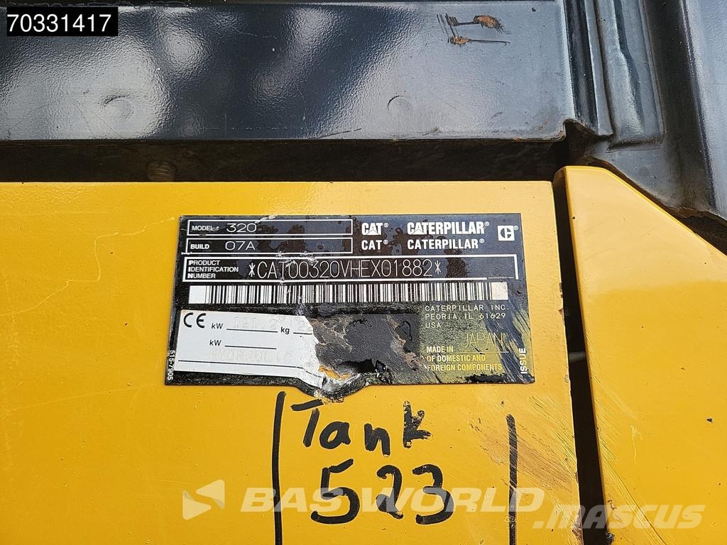CAT 320 07A German Machine Roomikekskavaatorid