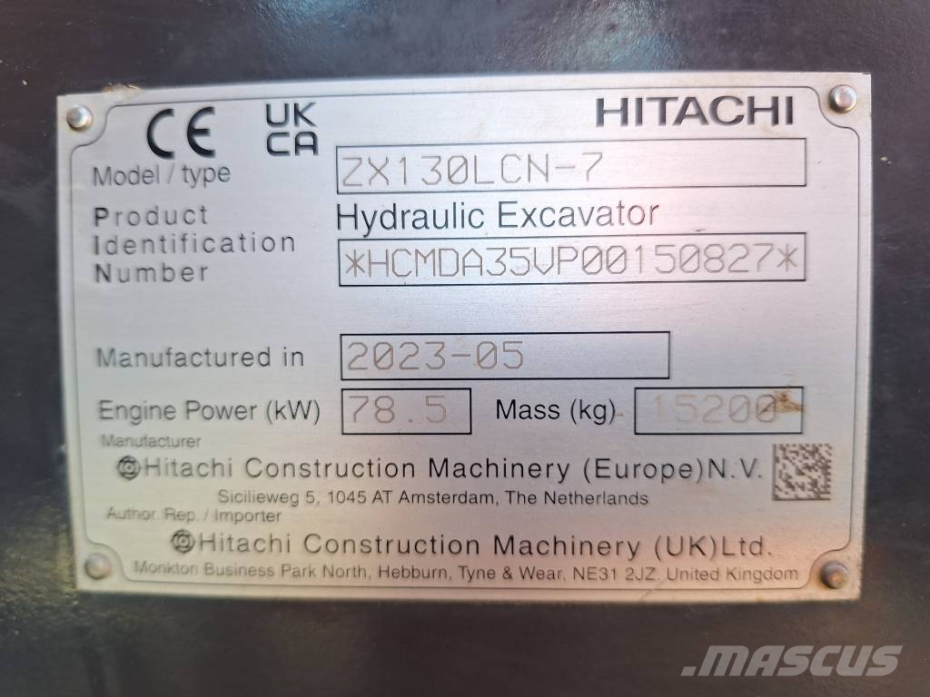 Hitachi ZX130LCN-7-SLF Kāpurķēžu ekskavatori