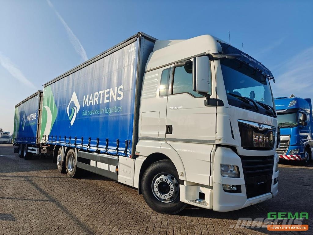 MAN TGX 26.460 6x2/4 XLX Euro 6 - Curtainsider Combi + Sunkvežimiai su dengtu kėbulu