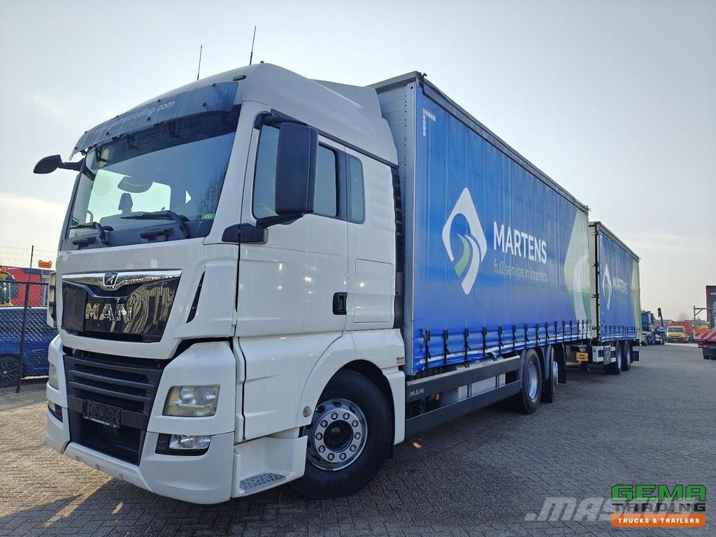MAN TGX 26.460 6x2/4 XLX Euro 6 - Curtainsider Combi + Sunkvežimiai su dengtu kėbulu