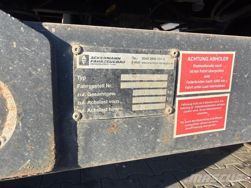 Ackermann PA-F 18/6.4E / 2-assige schuifzeilaanhanger / 18.0 Schuifzeilopbouw