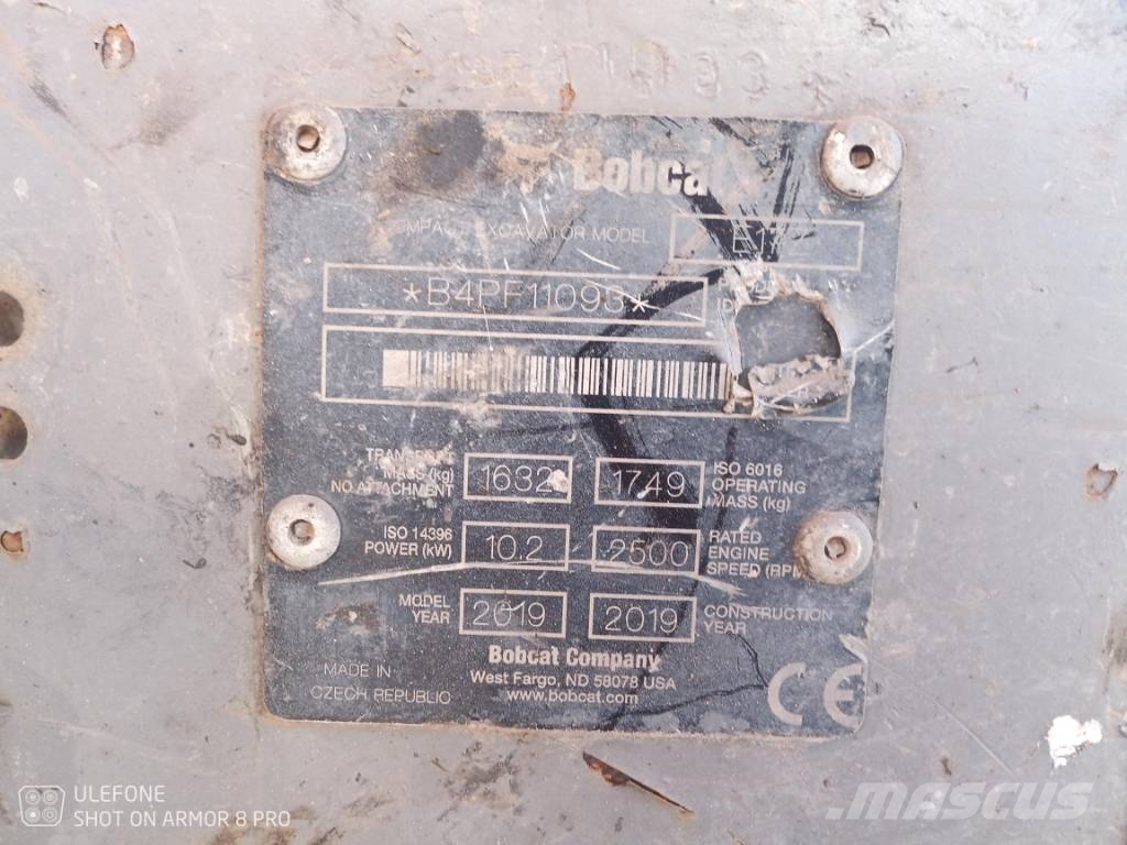 Bobcat E 17z حفارات صغيرة أقل من 7 طن (حفارات صغيرة)