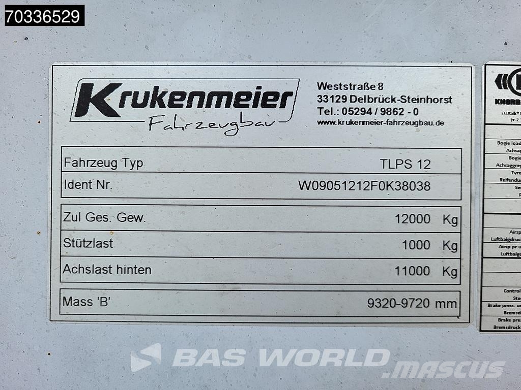 Krukenmeier Fahrzeugbau TLPS 12 BPW Curtainsideranhänger