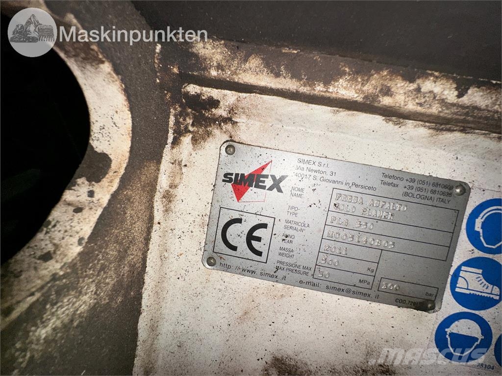 Simex PLB 350 Tilbehør til asfaltmaskiner