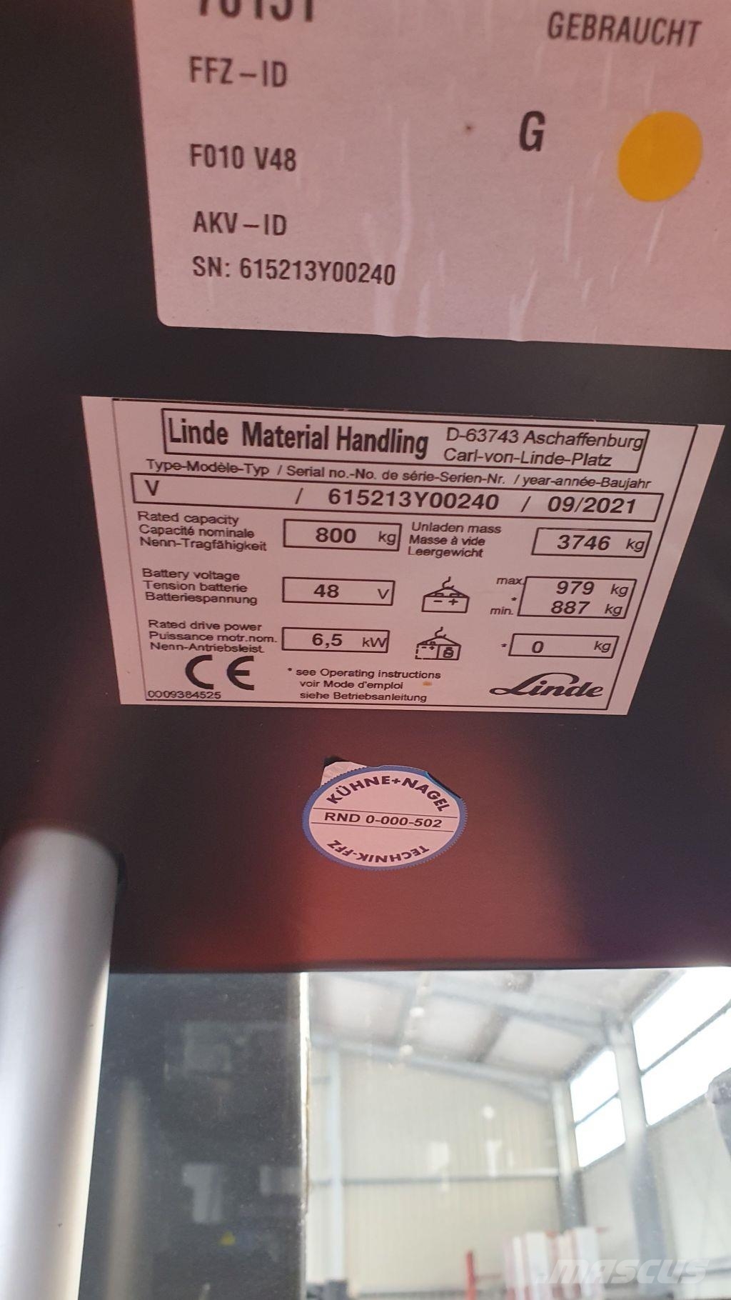 Linde V48 Orderpicker voor hoog niveau