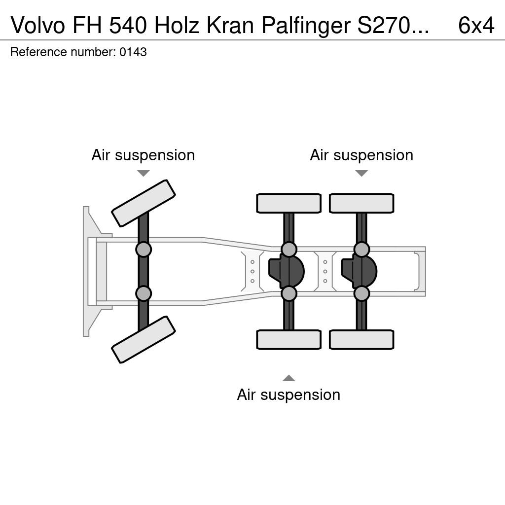 Volvo FH 540 Holz Kran Palfinger S270L83/Komplettzug Trekkers