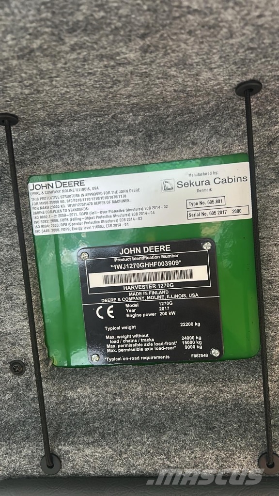 John Deere 1270 G حصادات