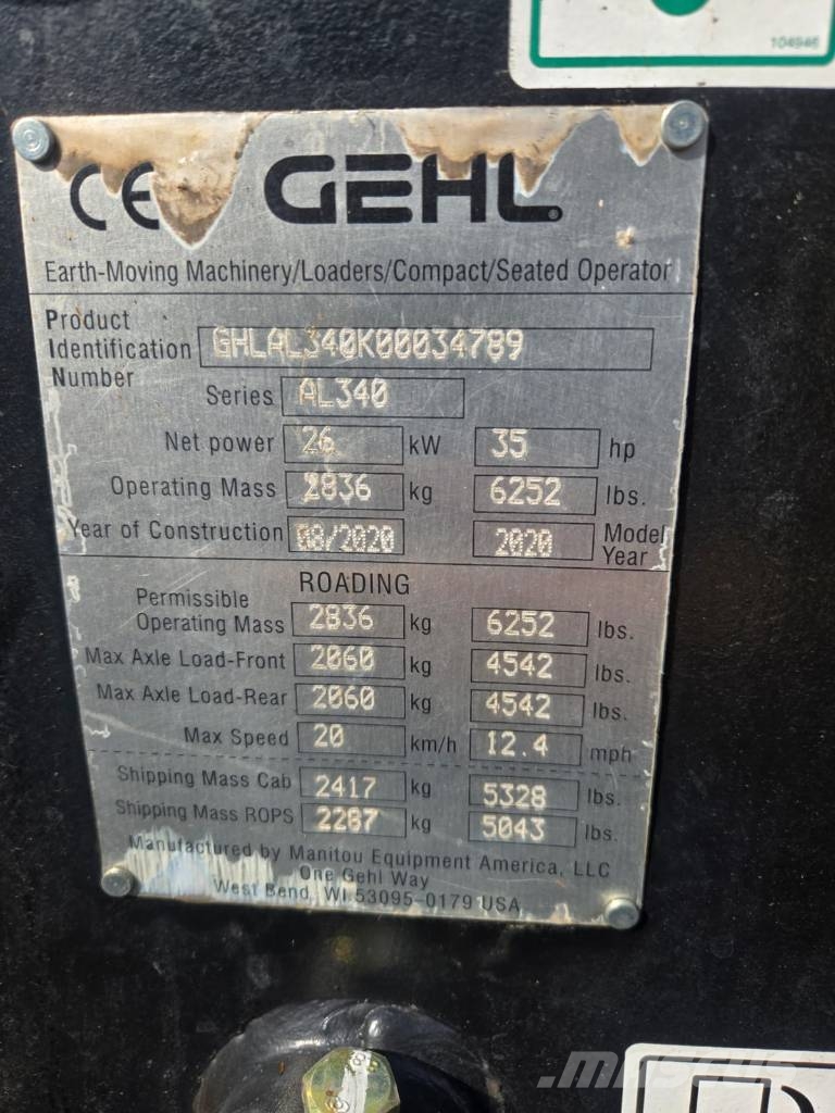 Gehl AL 340 لوادر بعجل