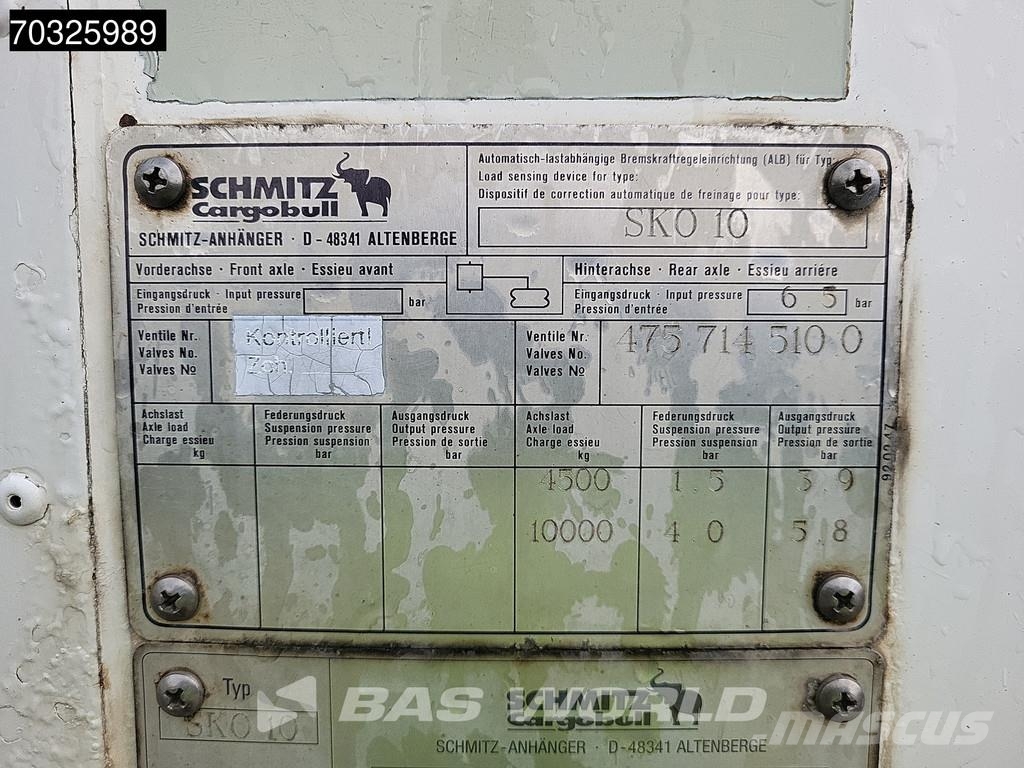 Schmitz Cargobull SKO10 Полуприцепы-Фургоны
