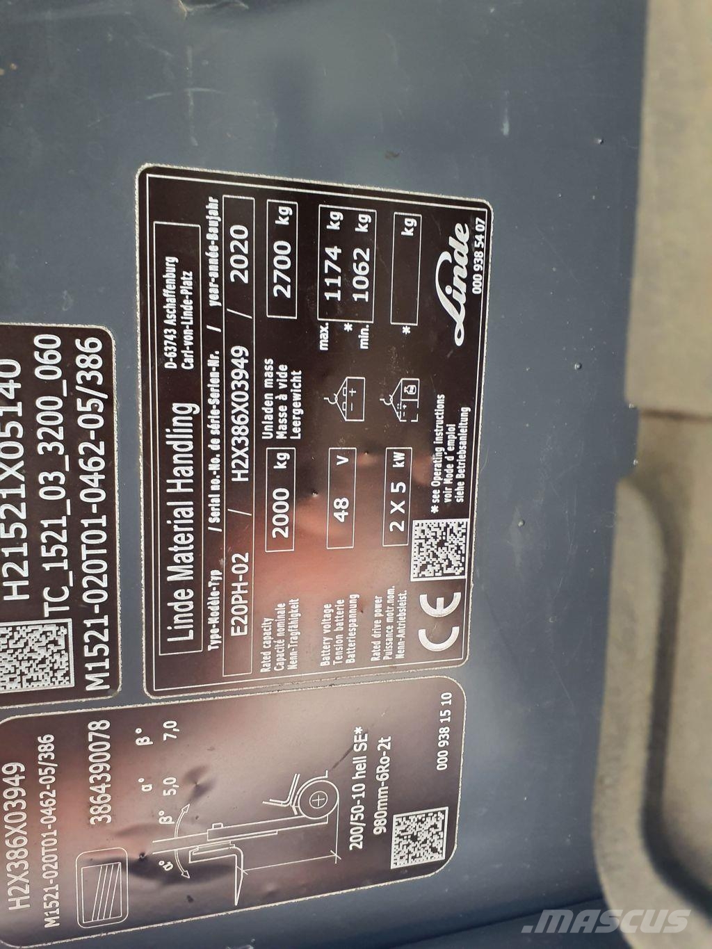 Linde E20PH Sähkötrukit