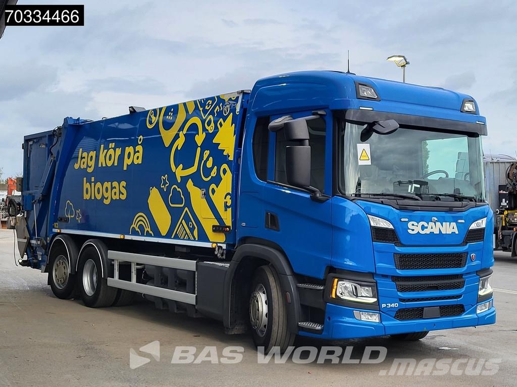 Scania P340 P 6X2 CNG ENGINE! 20m3 NTM garbage truck stee Camiones de basura
