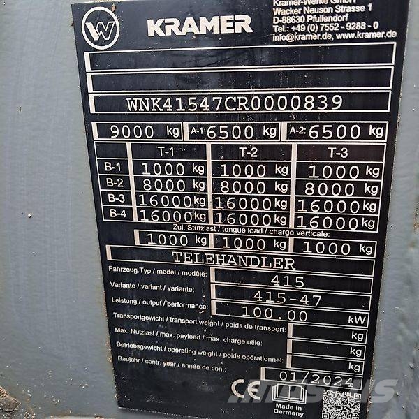 Kramer KT 407 Telescopic wheel loaders