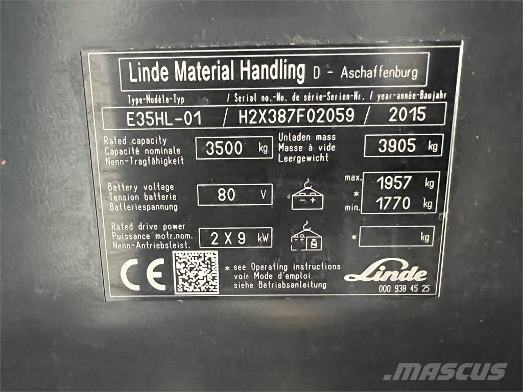 Linde E35HL-01 Electric forklifts