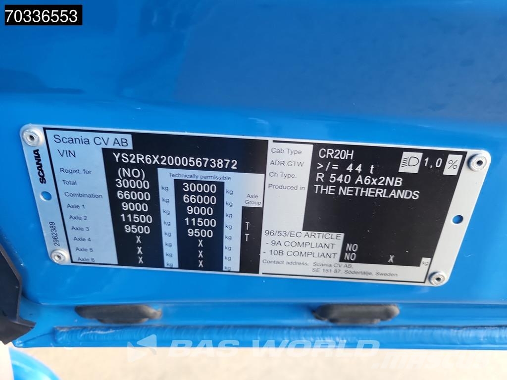 Scania R540 6X2 ADR! Retarder Full-Air Navi ACC Leder Lif Ciągniki siodłowe