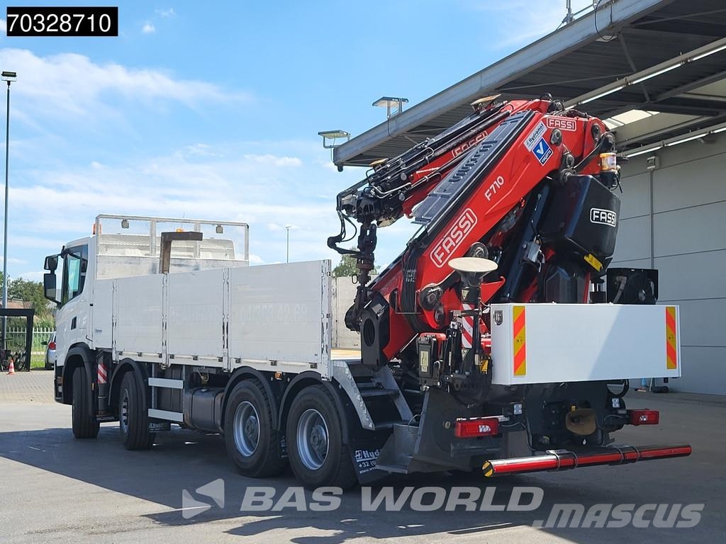 Scania G450 8X4 FASSI F710RA.2.25 Crane kran + Jib 5+6 Fu Camiones de cama baja
