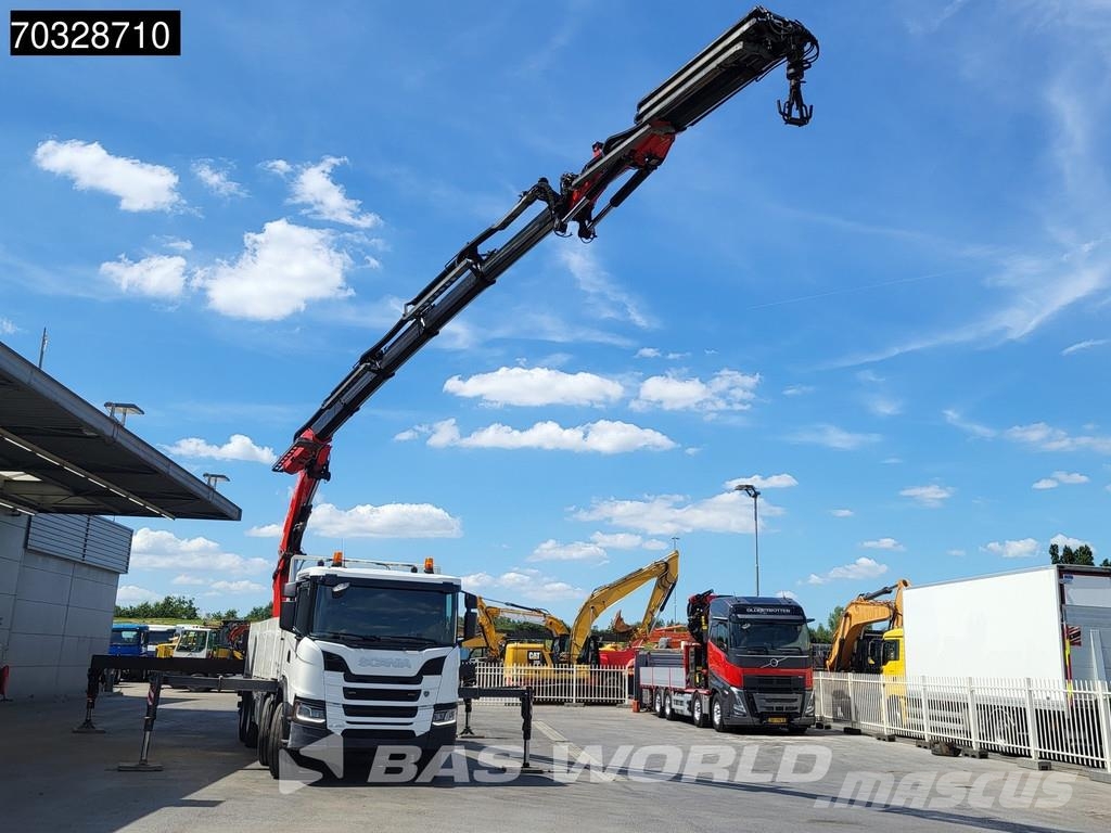 Scania G450 8X4 FASSI F710RA.2.25 Crane kran + Jib 5+6 Fu Camiones de cama baja