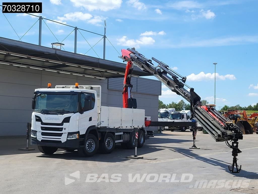 Scania G450 8X4 FASSI F710RA.2.25 Crane kran + Jib 5+6 Fu Camiones de cama baja