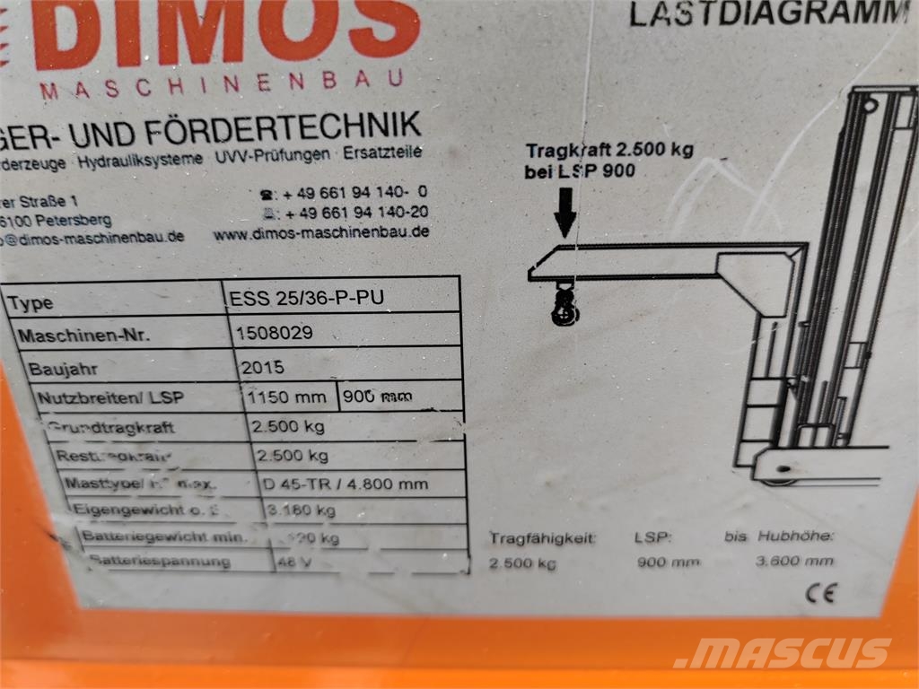 Dimos ESS25/36 P-PU Schubmastatpler شاحنة مناولة