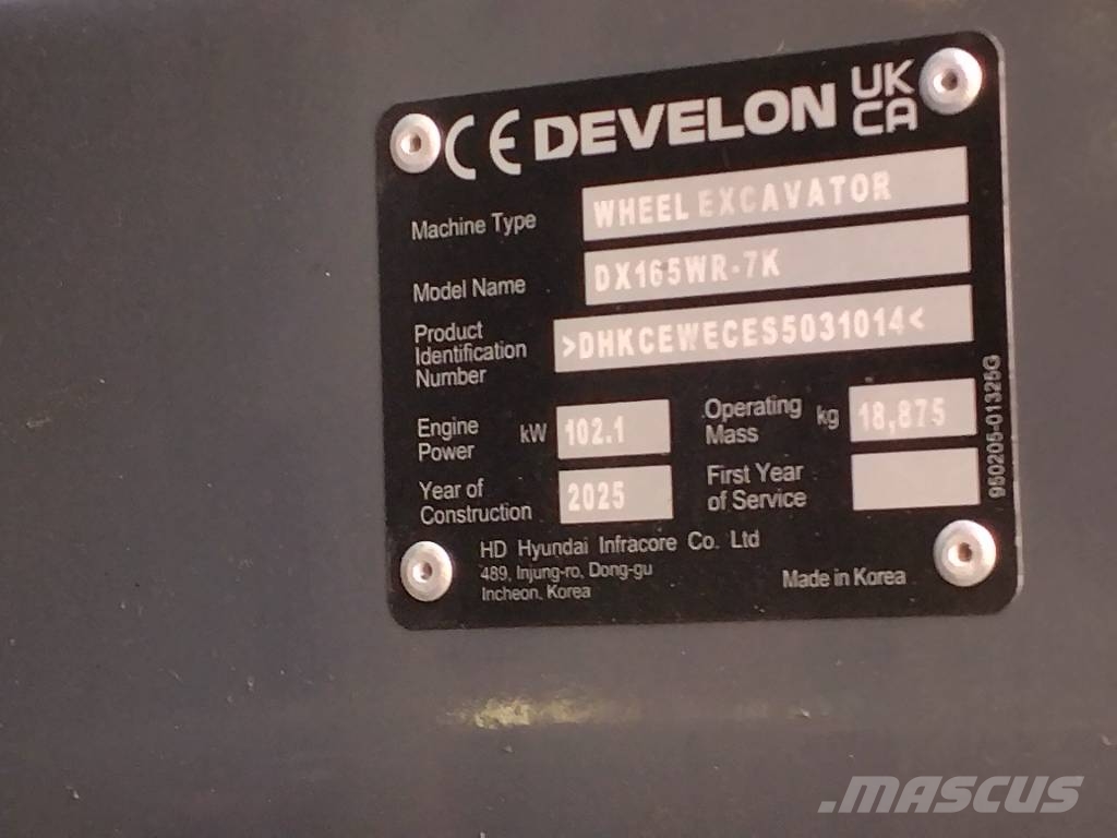 Develon DX 165 WR-7 Wielgraafmachines