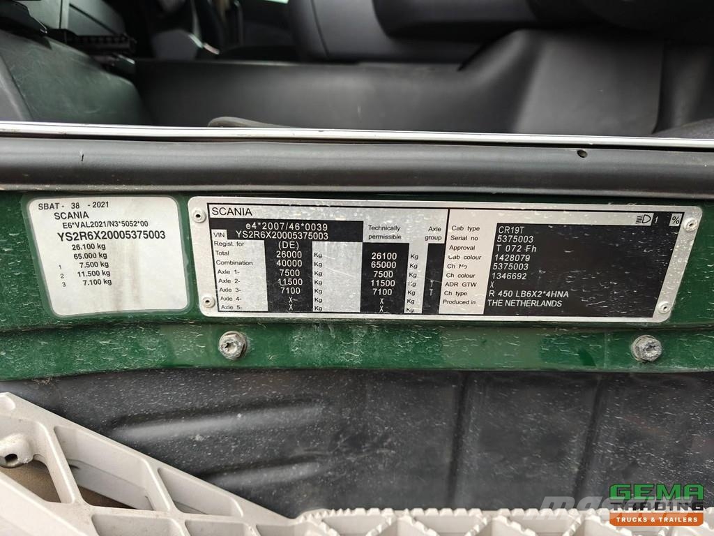 Scania R450 6x2/4 Topline Euro6A - Retarder - Marrel 26T Rol kiper kamioni sa kukom za podizanje tereta