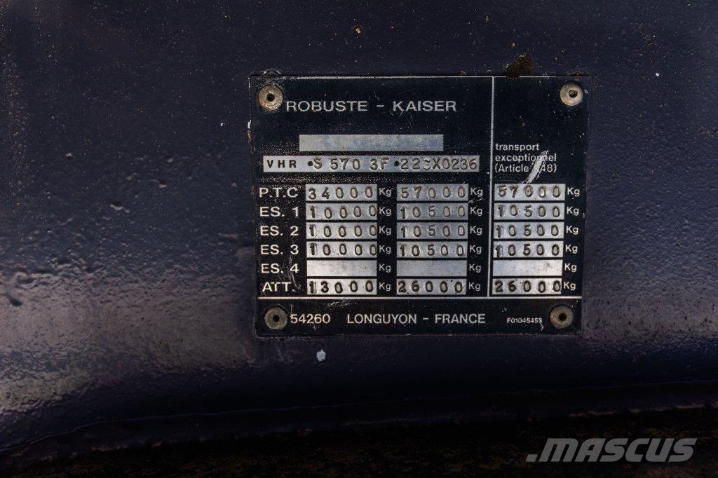 Robuste Kaiser S570 3F Low loader yari çekiciler