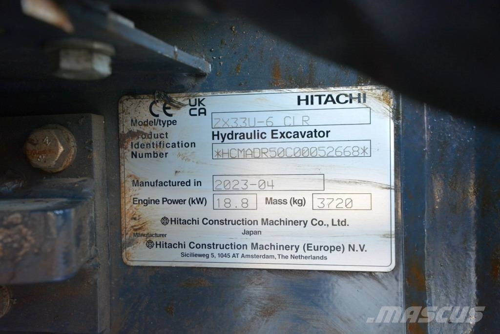 Hitachi ZX 33 U-6, 2023, Ravensburg-Oberzell, Baden