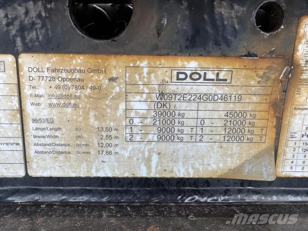 Doll T2E-S3F-21 2 AXLE STEERING - BPW - BED: 6,7M + 4,5 Semirremolques de góndola rebajada