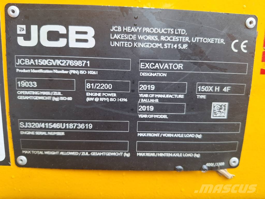 JCB X 150 HD Metsämalli Excavadoras sobre orugas