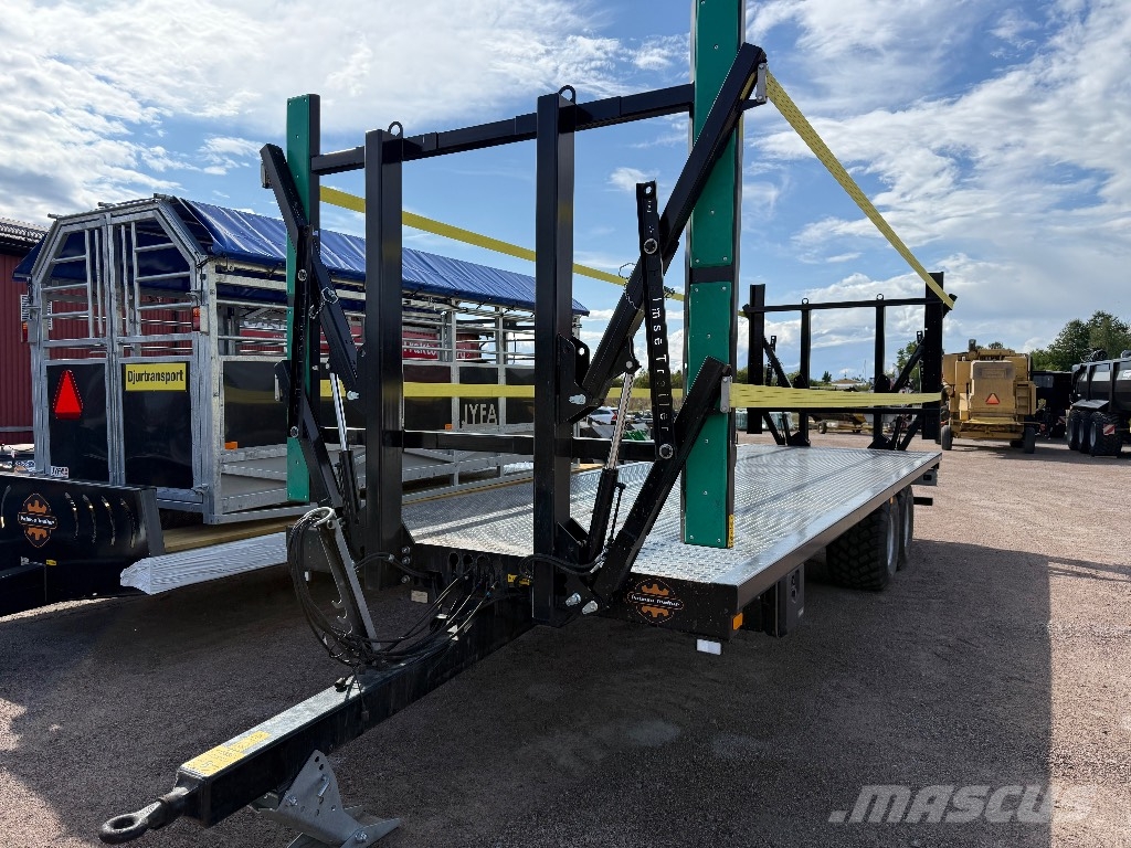 Palmse Trailer 3800 balvagn med hydraulisk sidor Remolques para pacas