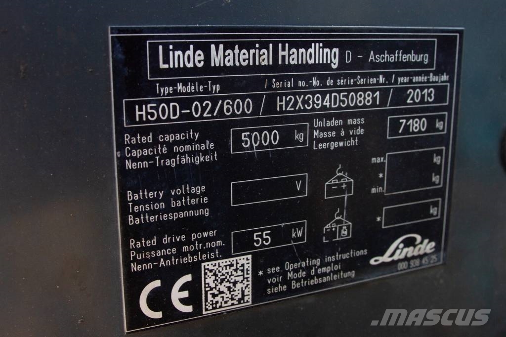 Linde H50D-02/600 Diesel forklifts