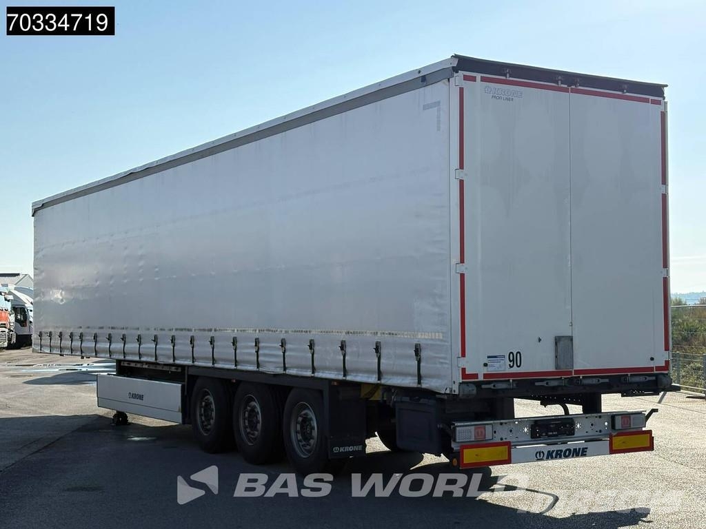 Krone SD 3 axles 2xLiftachse Palettenkasten Semirremolques con caja de lona