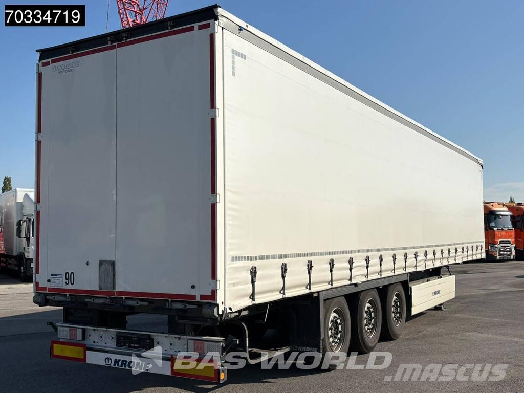 Krone SD 3 axles 2xLiftachse Palettenkasten Semirremolques con caja de lona