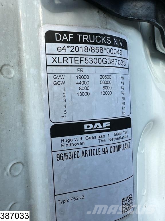 DAF XG 480 EURO 6, ACC, Standairco Vlačilci