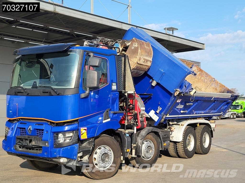 Renault C 480 C 8X4 HMF 2243 Z-Crane Tipper Full Steel Eur Bañeras basculantes usadas