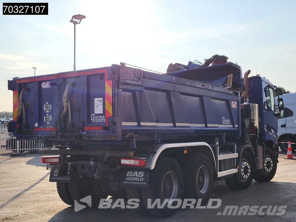 Renault C 480 C 8X4 HMF 2243 Z-Crane Tipper Full Steel Eur Bañeras basculantes usadas