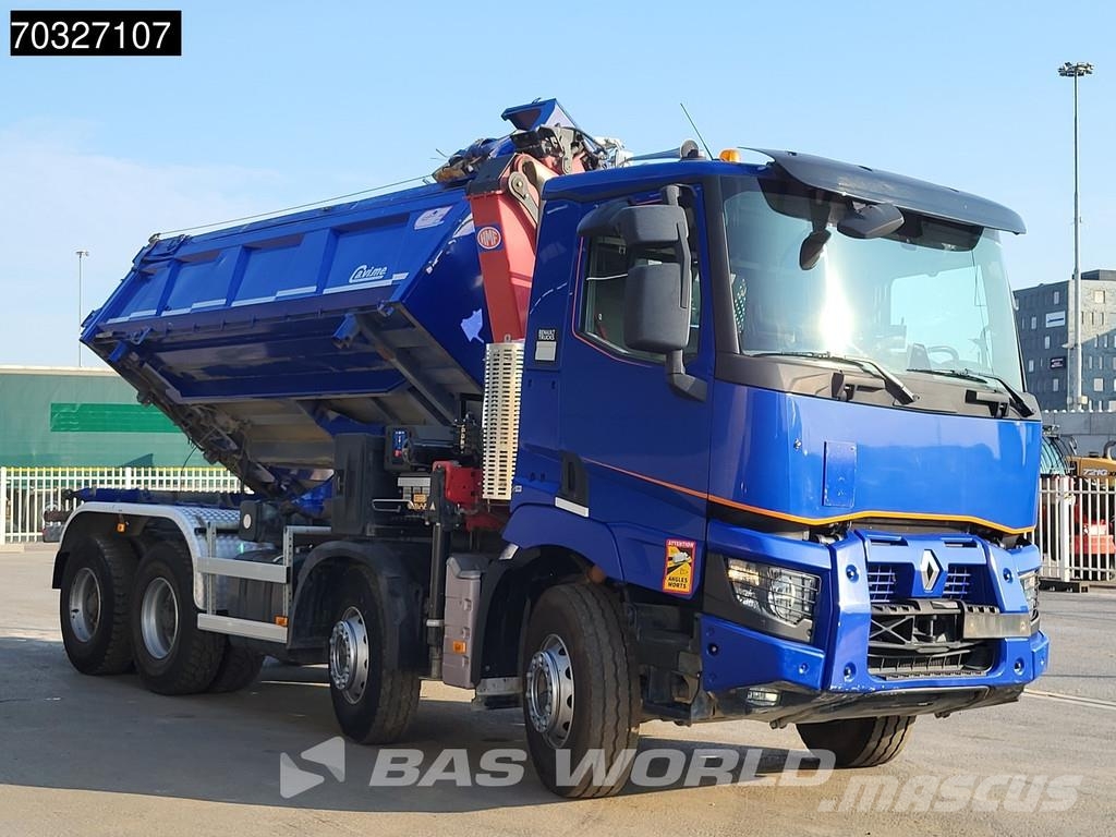 Renault C 480 C 8X4 HMF 2243 Z-Crane Tipper Full Steel Eur Bañeras basculantes usadas