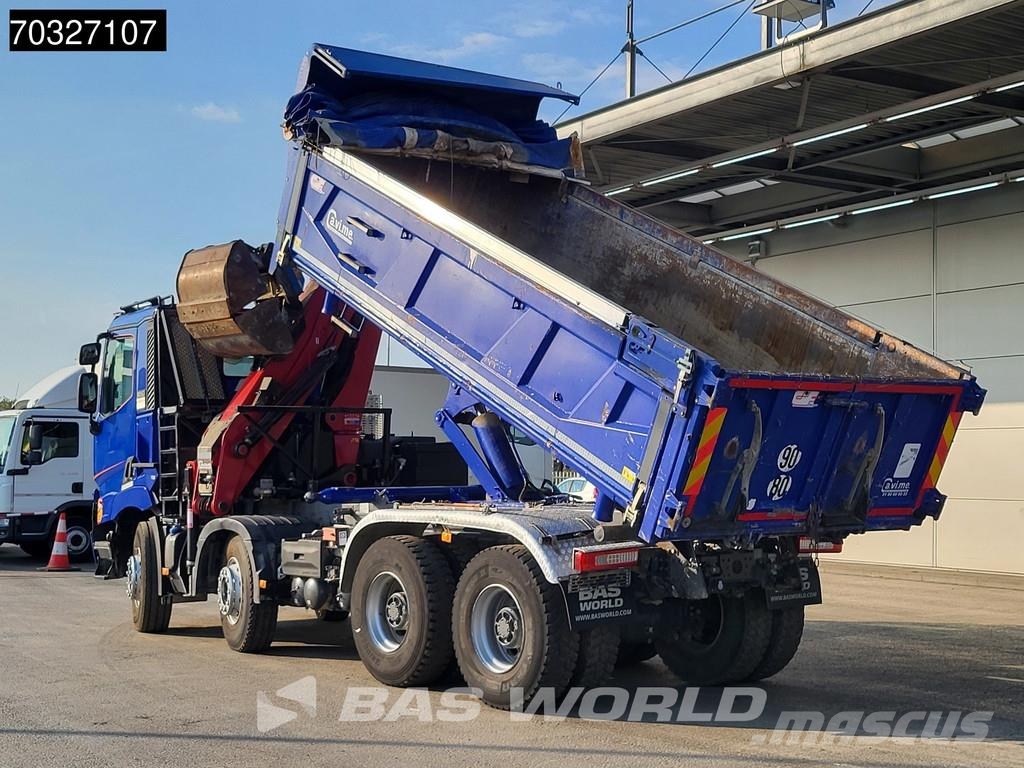Renault C 480 C 8X4 HMF 2243 Z-Crane Tipper Full Steel Eur Bañeras basculantes usadas