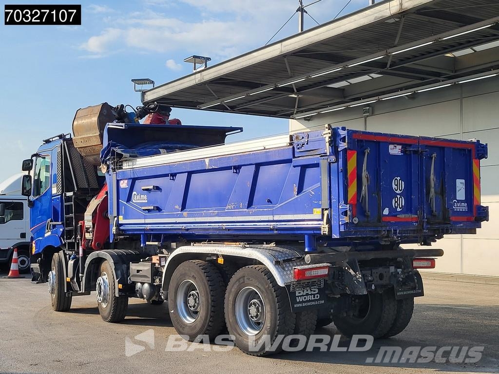 Renault C 480 C 8X4 HMF 2243 Z-Crane Tipper Full Steel Eur Bañeras basculantes usadas