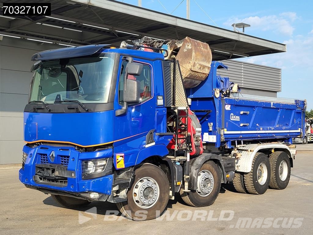 Renault C 480 C 8X4 HMF 2243 Z-Crane Tipper Full Steel Eur Bañeras basculantes usadas