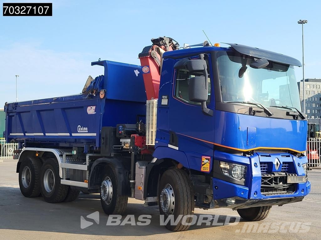 Renault C 480 C 8X4 HMF 2243 Z-Crane Tipper Full Steel Eur Bañeras basculantes usadas