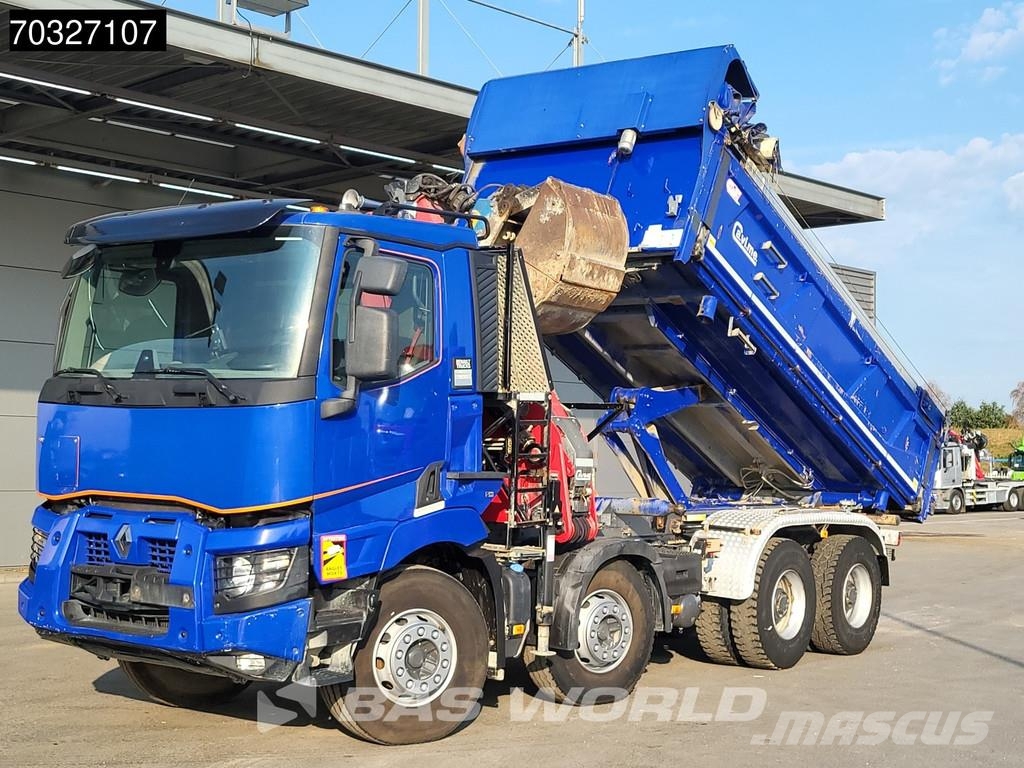 Renault C 480 C 8X4 HMF 2243 Z-Crane Tipper Full Steel Eur Bañeras basculantes usadas