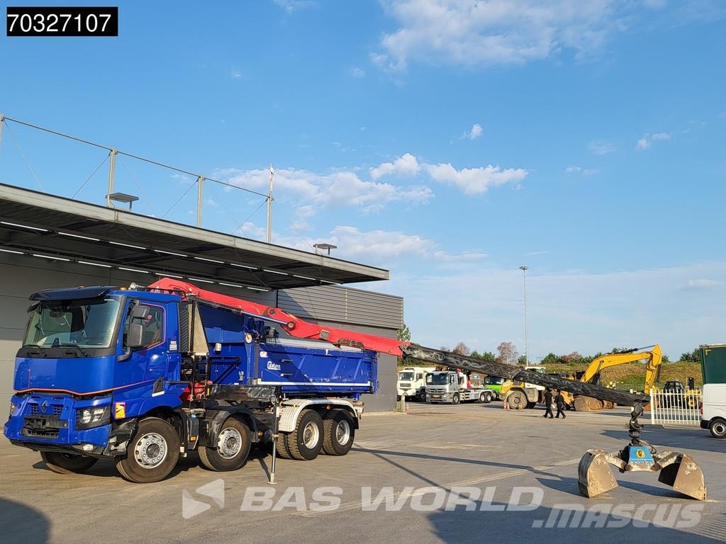 Renault C 480 C 8X4 HMF 2243 Z-Crane Tipper Full Steel Eur Bañeras basculantes usadas