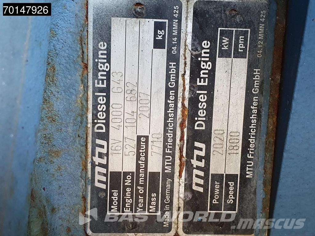 Sdmo 51.2L70-4P 2600 KVA - ENGINE NEEDS REPAIR ディーゼル発電機