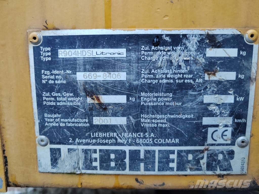 Liebherr R 904 HDSL Litronic 履带挖掘机