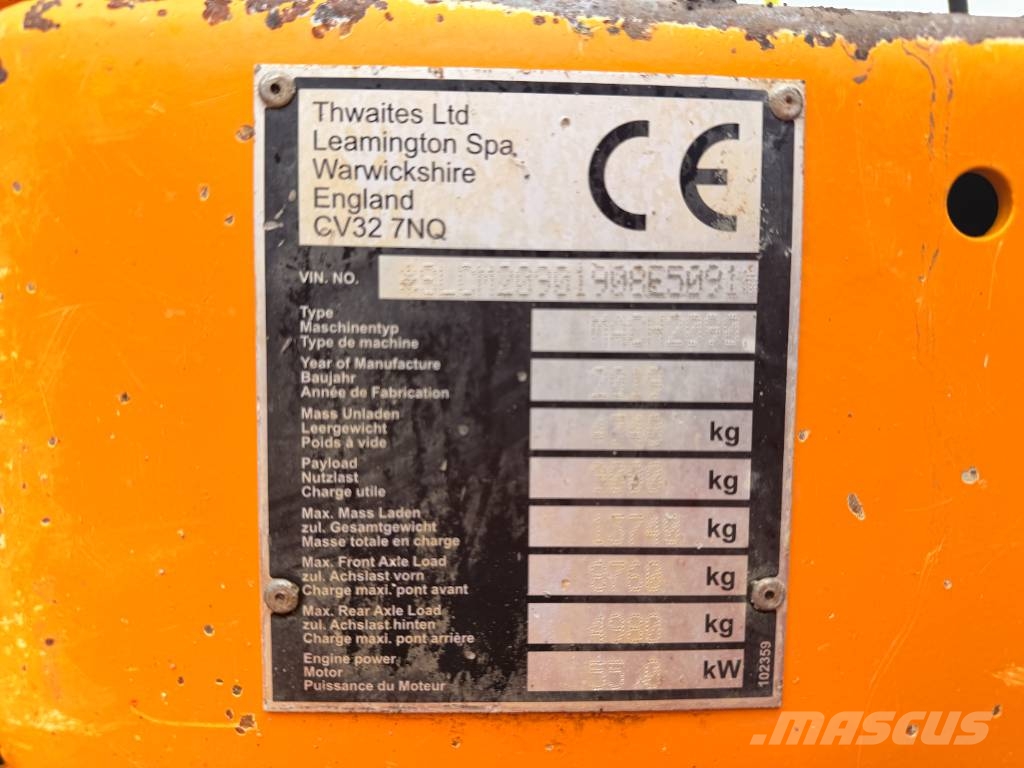 Thwaites MACH 2090 9 Ton Site Dumper Demperi za gradilišta